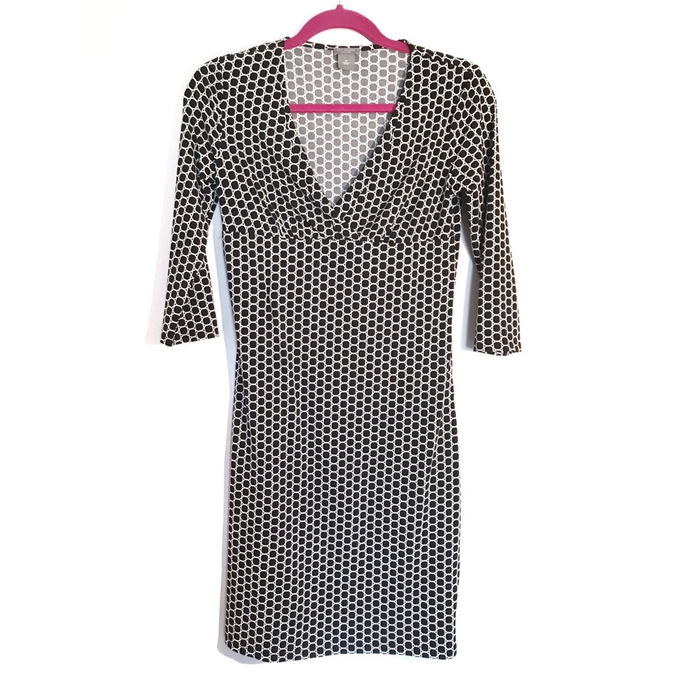 Ann Taylor Petites Navy White Dress